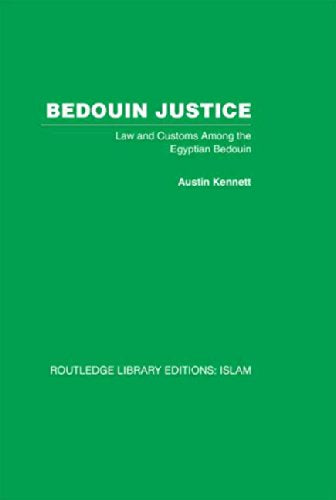 Bedouin Justice: Law And Custom Among The Egyptian Bedouin