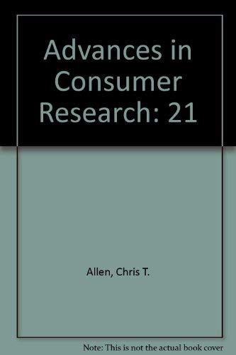 Advances in Consumer Research,Used
