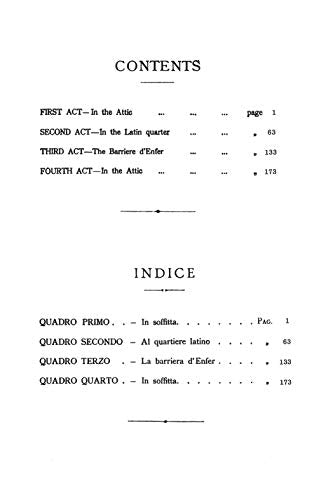 La Boheme: Italian, English Language Edition, Vocal Score (Kalmus Edition) (Italian Edition),Used