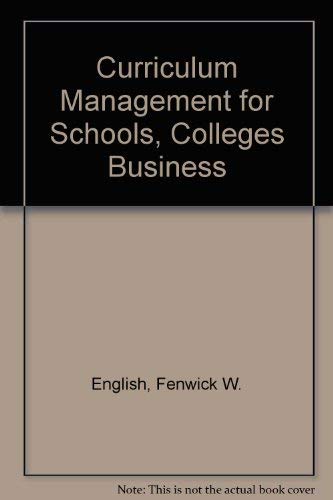 Curriculum Management for Schools, Colleges Business