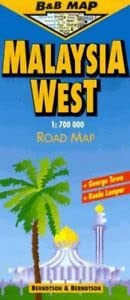 B&B Malaysia West Laminated Map,Used