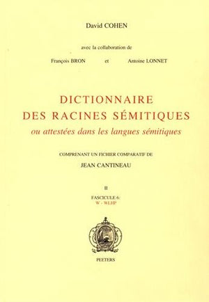 Dictionnaire des racines semitiques ou attestees dans les langues semitiques, comprenant un fichier comparatif de Jean Cantineau,Used