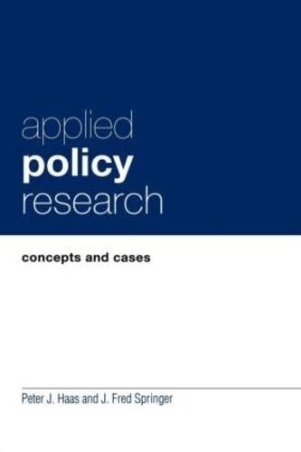 Applied Policy Research: Concepts and Cases,Used