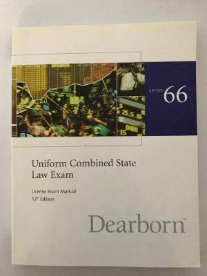 Series 66 Uniform Combined State Law Exam License Exam Manual,Used