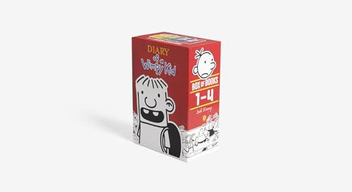 Diary of a Wimpy Kid Box of Books 14 Hardcover Gift Set: Diary of a Wimpy Kid, Rodrick Rules, The Last Straw, Dog Days,Used
