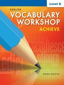 Vocabulary Workshop Achieve Level G Grade 12,Used