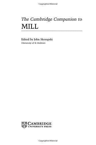 The Cambridge Companion to Mill (Cambridge Companions to Philosophy),Used