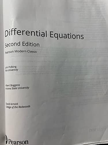 Differential Equations (Classic Version) (Pearson Modern Classics For Advanced Mathematics Series)