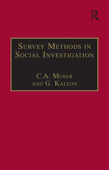 Survey Methods in Social Investigation,Used