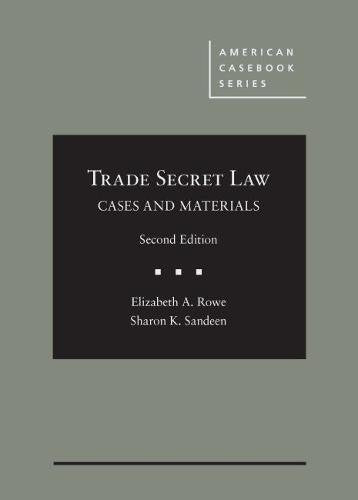 Cases and Materials on Trade Secret Law (American Casebook Series),Used