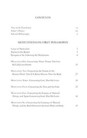 Meditations On First Philosophy (Hackett Classics)