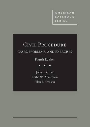 Civil Procedure: Cases, Problems, and Exercises (American Casebook Series),Used