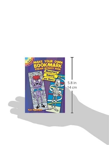 Make Your Own Bookmark Sticker Activity Book: Monsters, Robots and More! (Dover Little Activity Books: Monsters),New