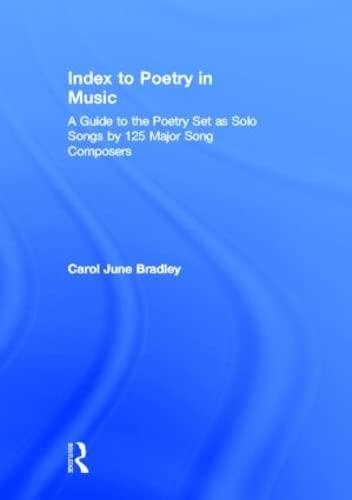 Index to Poetry in Music,Used