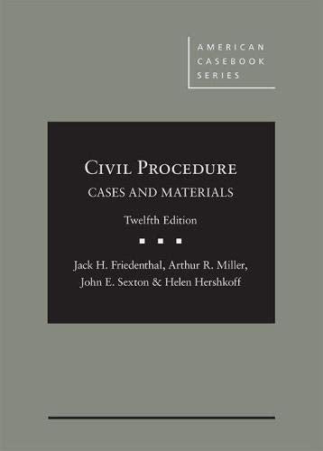 Civil Procedure: Cases and Materials (American Casebook Series),Used