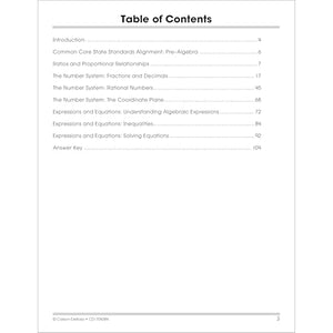 Carson Dellosa The 100+ Series: Grade 6 and Up PreAlgebra Workbook, Fractions, Decimals, Algebra Expressions, Grades 68 Middle,New