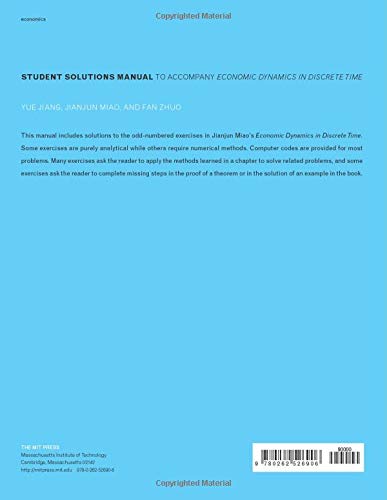 Student Solutions Manual to Accompany Economic Dynamics in Discrete Time (MIT Press),Used