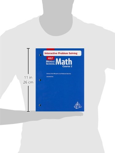 Math Course 2, Grade 7 Interactive Problem Solving With Answer Key: Holt Mathematics,Used