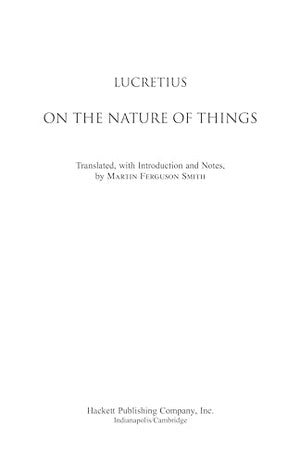 On the Nature of Things,New