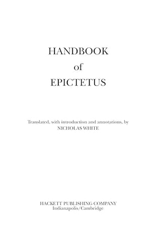 The Handbook (The Encheiridion) (Hackett Classics),New