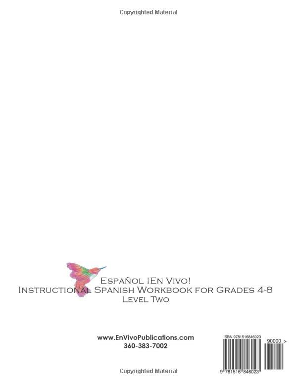 Espa?l En Vivo Level 2: Instructional Spanish Workbook for Grades 48 (Espa?l En Vivo Instructional Spanish Workbook Series for ,Used