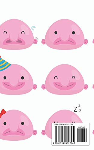 Blob Fish Notebook 100 Page Wide Ruled: Pink Blob Fish Book,Used