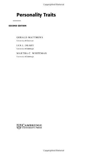 Personality Traits, 2nd Edition,Used
