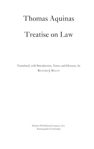Treatise On Law (Hackett Classics),Used