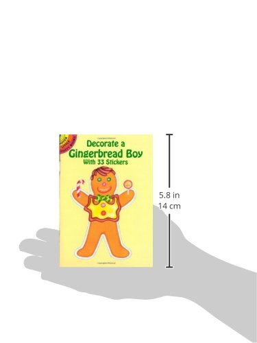 Decorate a Gingerbread Boy With 34 Stickers (Dover Little Activity Books),Used