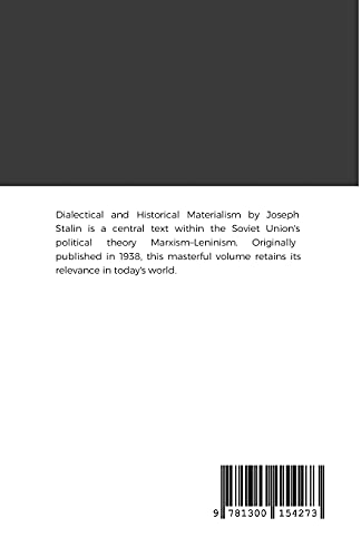 Dialectical and Historical Materialism,Used