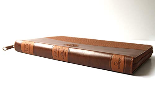 Biblia Reina Valera 1960 Tamao grande, letra grande piel canela con cremallera / Spanish Holy Bible RVR 1960. Large Size Large P,Used