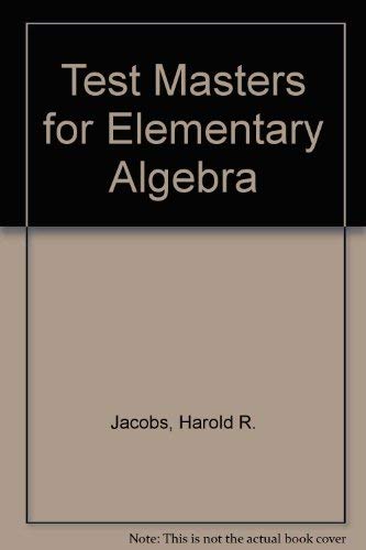 Elementary Algebra,Used