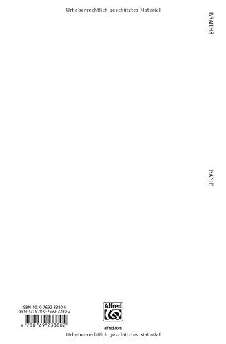 NanieNenia: SATB (German, English Language Edition) (Kalmus Edition) (German Edition),Used