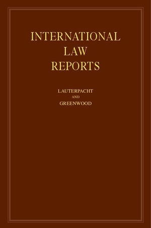 International Law Reports (Volume 102),New