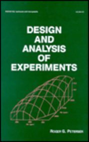 Design and Analysis of Experiments (Statistics: A Series of Textbooks and Monographs),Used