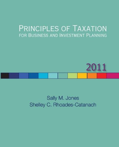 Principles of Taxation for Business and Investment Planning, 2011 Edition,Used