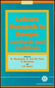 Leisure Research in Europe: Methods and Traditions,Used