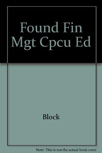 Found Fin Mgt Cpcu Ed,Used