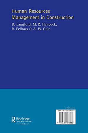Human Resources Management in Construction (Chartered Institute of Building),Used
