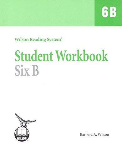 Wilson Reading System, Student Workbook Six B (6B), 9781567780994, 1567780997, 1996,New