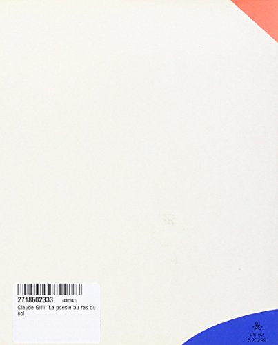 Claude Gilli La posie est au ras du sol (0000),Used