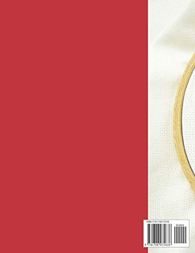 Create Your Own Embroidery Patterns: CrossStitch Graph Paper Notebook with Line Counts and Center Arrows,Used