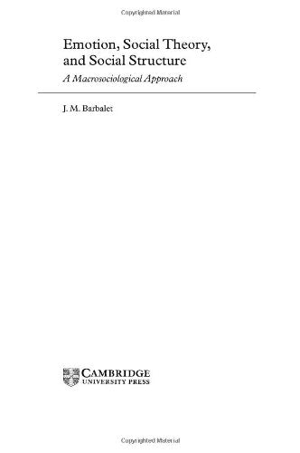 Emotion, Social Theory, and Social Structure: A Macrosociological Approach,New
