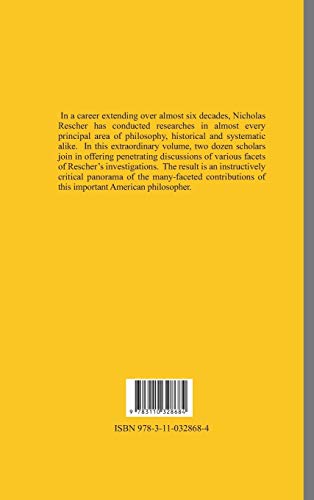 Rescher Studies: A Collection of Essays on the Philosophical Work of Nicholas Rescher (Reading Rescher, 2),Used