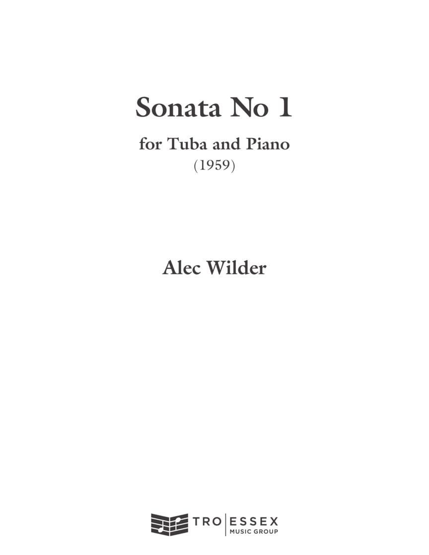 Sonata for Tuba and Piano (1959): Tuba (B.C.),Used