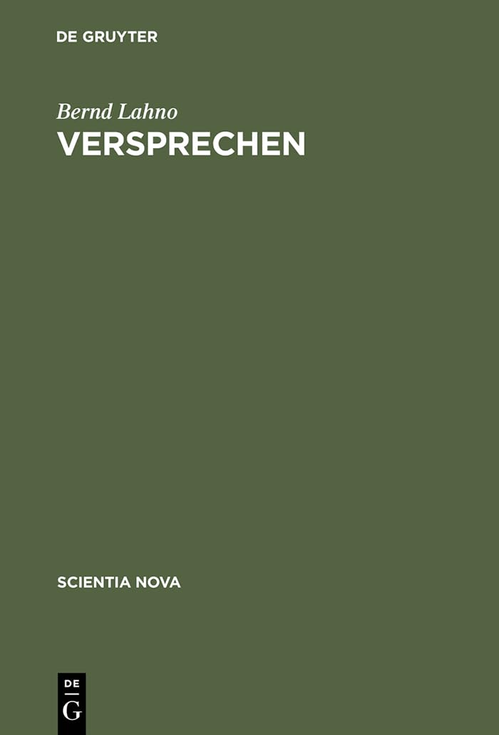 Versprechen: Berlegungen Zu Einer Knstlichen Tugend (Scientia Nova) (German Edition),Used