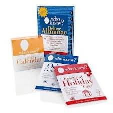 Who Knew? Deluxe Almanac 'Money Savings' Holiday Gift Set Bruce Lubin 2013,New