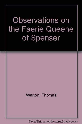 Observations on the Fairy queen of Spenser,Used