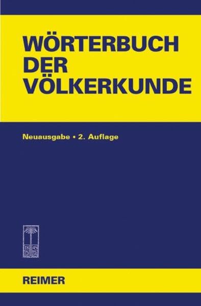 Wrterbuch der Vlkerkunde. Mit 1250 Stichwrtern.,Used