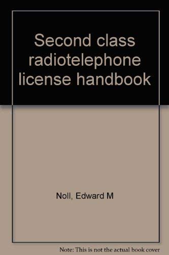 Second Class Radiotelephone License Handbook,Used